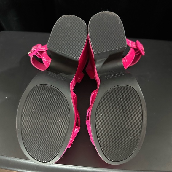 Hot Pink Fabric Heels by Guess - Picture 3 of 4